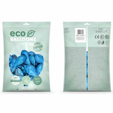 100x lichtblauwe ballonnen 26 cm eco/biologisch afbreekbaar
