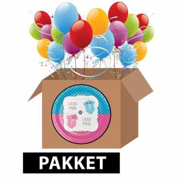 Babyshower gender reveal feestpakket