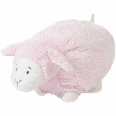 Happy horse roze liggend/staand pluche lammetje knuffel 26 cm