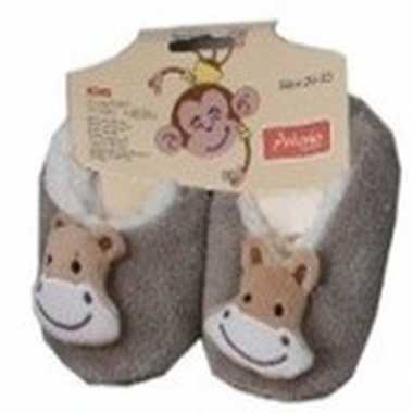 Kinder dieren pantoffels/slofjes aap