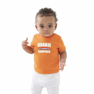 Oranje kampioen t-shirt voor baby / peuter holland / nederland supporter