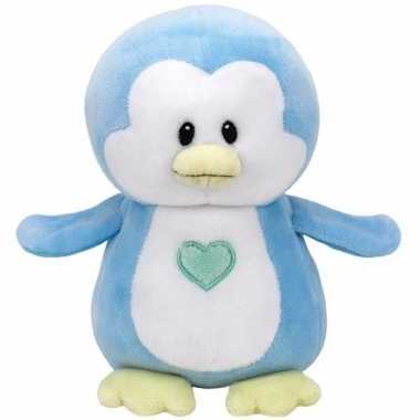 Pluche knuffel blauwe pinguin ty beanie/baby twinkles 24 cm