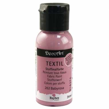 Roze textielverf flacon 34 ml