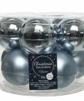 10x lichtblauwe glazen kerstballen 6 cm glans en mat