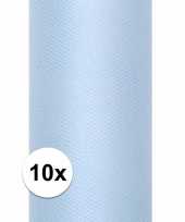 10x rollen tule stof lichtblauw 0 15 x 9 meter