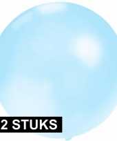 12x grote ballonnen 60 cm baby blauw