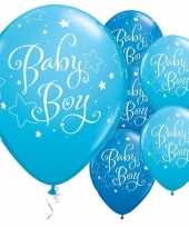 25x geboorte ballonnen jongen 28 cm