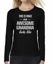Awesome grandma oma cadeau t-shirt long sleeves dames