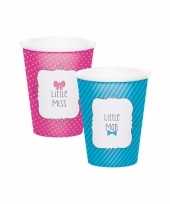 Babyshower gender reveal feestbekertjes