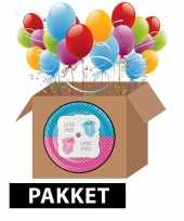 Babyshower gender reveal feestpakket