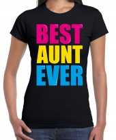 Best aunt ever beste tante ooit fun t-shirt zwart dames