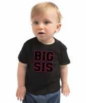 Big sis grote zus cadeau t-shirt zwart baby meisje