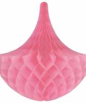 Decoratie kroonluchter roze 35 cm
