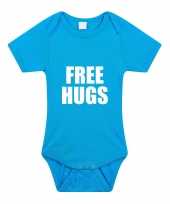 Free hugs cadeau baby rompertje blauw jongens