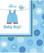 Geboorte jongen servetten baby boy
