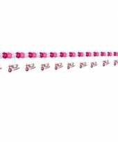 Geboorte slinger ooievaar roze