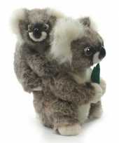 Hansa pluche koala knuffel met baby 28 cm