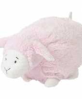 Happy horse roze liggend staand pluche lammetje knuffel 26 cm