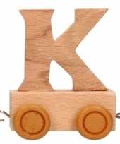 Houten letter trein k