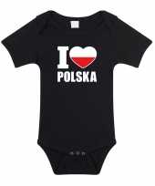 I love polska baby rompertje zwart polen jongen meisje