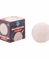 Nachtlamp lampje maan rond 8 5 cm wit