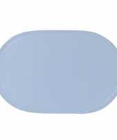 Ovale placemat lichtblauw 43 x 28 cm