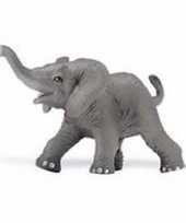 Plastic afrikaanse olifant kalf 8 cm met gestrekte slurf