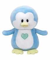 Pluche knuffel blauwe pinguin ty beanie baby twinkles 17 cm