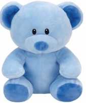 Pluche knuffel blauwe teddybeer ty beanie baby lullaby 24 cm