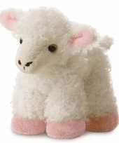 Pluche witte schaap lam knuffel 20 cm speelgoed