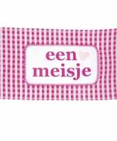 Roze geboorte vlag een meisje