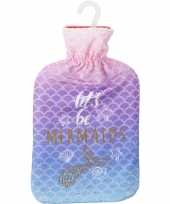 Warm heet water kruik zeemeermin hoes 2 liter lets be mermaids