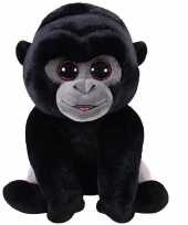 Zwarte pluche baby gorilla aap apen knuffel 15 cm